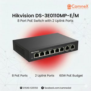 Hikvision DS 3E0110MP E M 8 Port PoE Switch