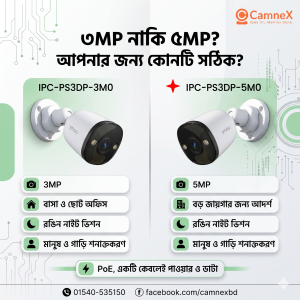 Imou IPC PS3DP Full Color Camera, Bullet IP Camera, Audio IP Camera, Outdoor Security Camera, PoE CCTV Camera 5MP